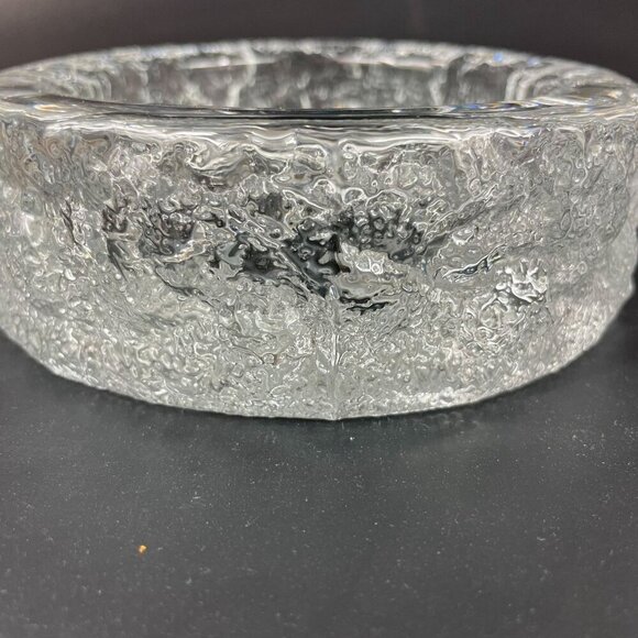 Kosta Boda Rhapsody Ashtray Clear Textured Glass With Dancing Couple Design - Picture 5 of 7